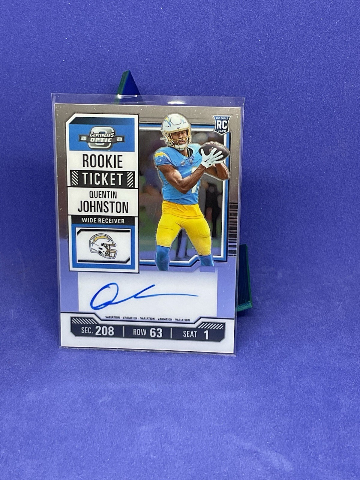 2023 Contenders Optic Rookie Ticket  Autographs Variation Quentin Johnston #128