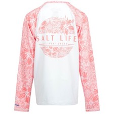 Salt Life Youth M White SLX Uvapor Turtle Salty Saltlife UV30 NWT New