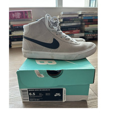 Nike Bruin SB High Pure Platinum Obsidian Sue...