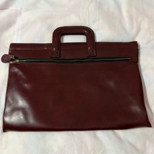 Vintage Hazel America  s Case Maker Burgundy Leather Portfolio Briefcase