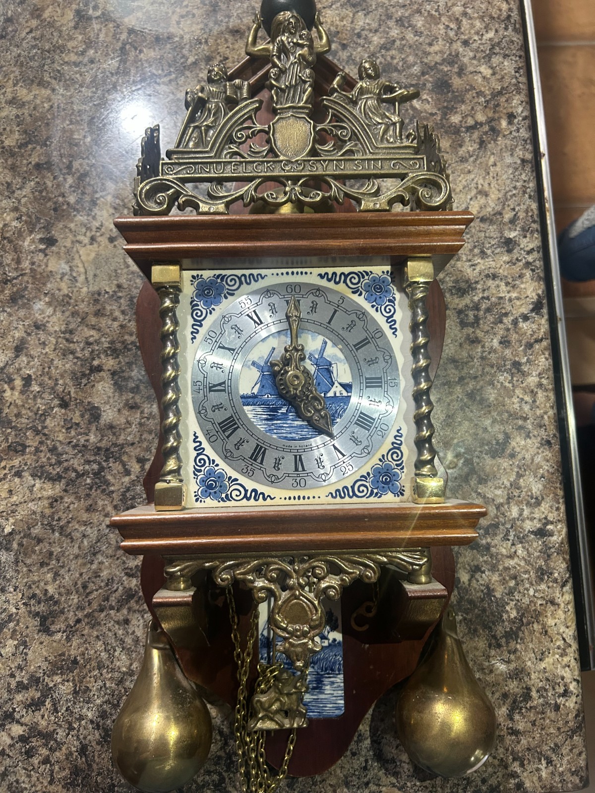 VINTAGE DUTCH ZAANSE WARMINK WALL CLOCK 8 DAY , WARMINK ERA