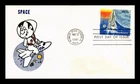 DR JIM STAMPS US COVER BENEFITING MANKIND SPACE FDC ELLIS ANIMATED DAMAGED FRONT
