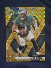 2025 Panini Mosaic Football Jalen Hurts #1 Reactive Yellow Mosaic Prizm Eagles