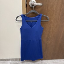 GapFit Active Tank Dress Blue, Shelf Bra, Inner Shorts, Size Small
