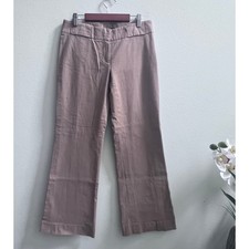 Theory Cotton Blend Women's Copper Tan Wide Leg Business Dress Pants Size 2