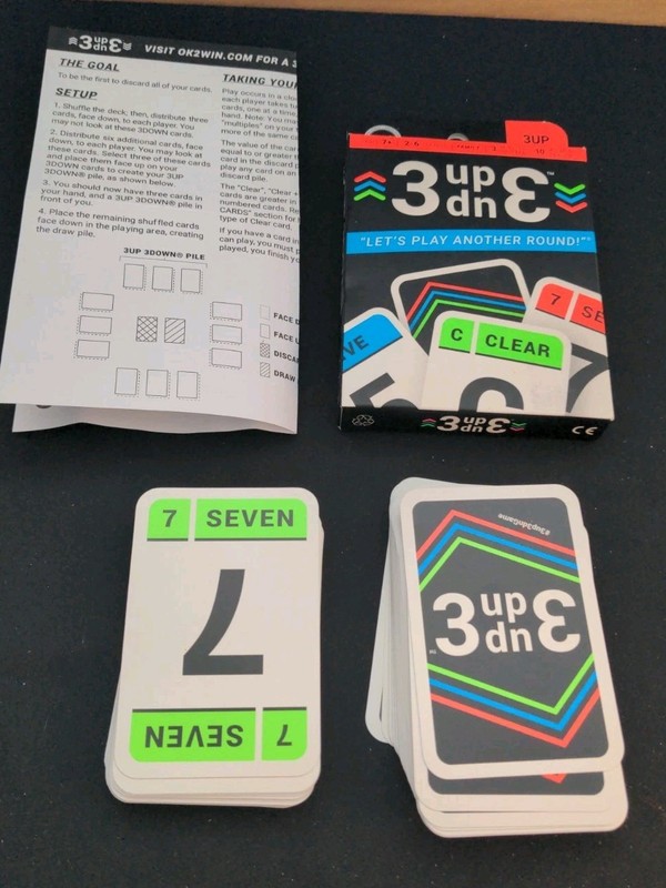 3UP 3DOWN card game 3 UP 3 DOWN In Excellent Condition 84 Cards & Instructions 