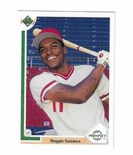 1991 Upper Deck REGGIE SANDERS TOP PROSPECT ROOKIE CARD Cincinnati Reds card 71