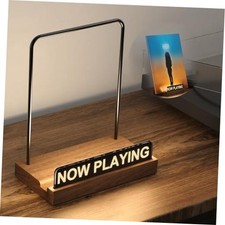 Now Playing Vinyl Record Stand , Light Up Album Display Holder , Vinyl Black