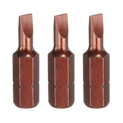 SL5 Magnetischer Schlitzschraubendreher-Bit,5/16'' Sechskantschaft,32mm,Rot,3Stk