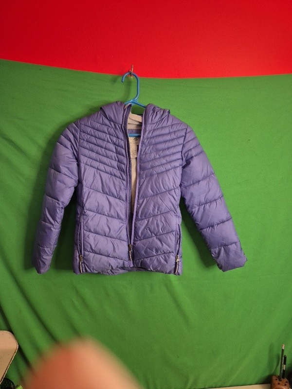 Champian Girls Light Purple Puffer Full Zip Hooded Lined Winter Coat Sz M(7-8)