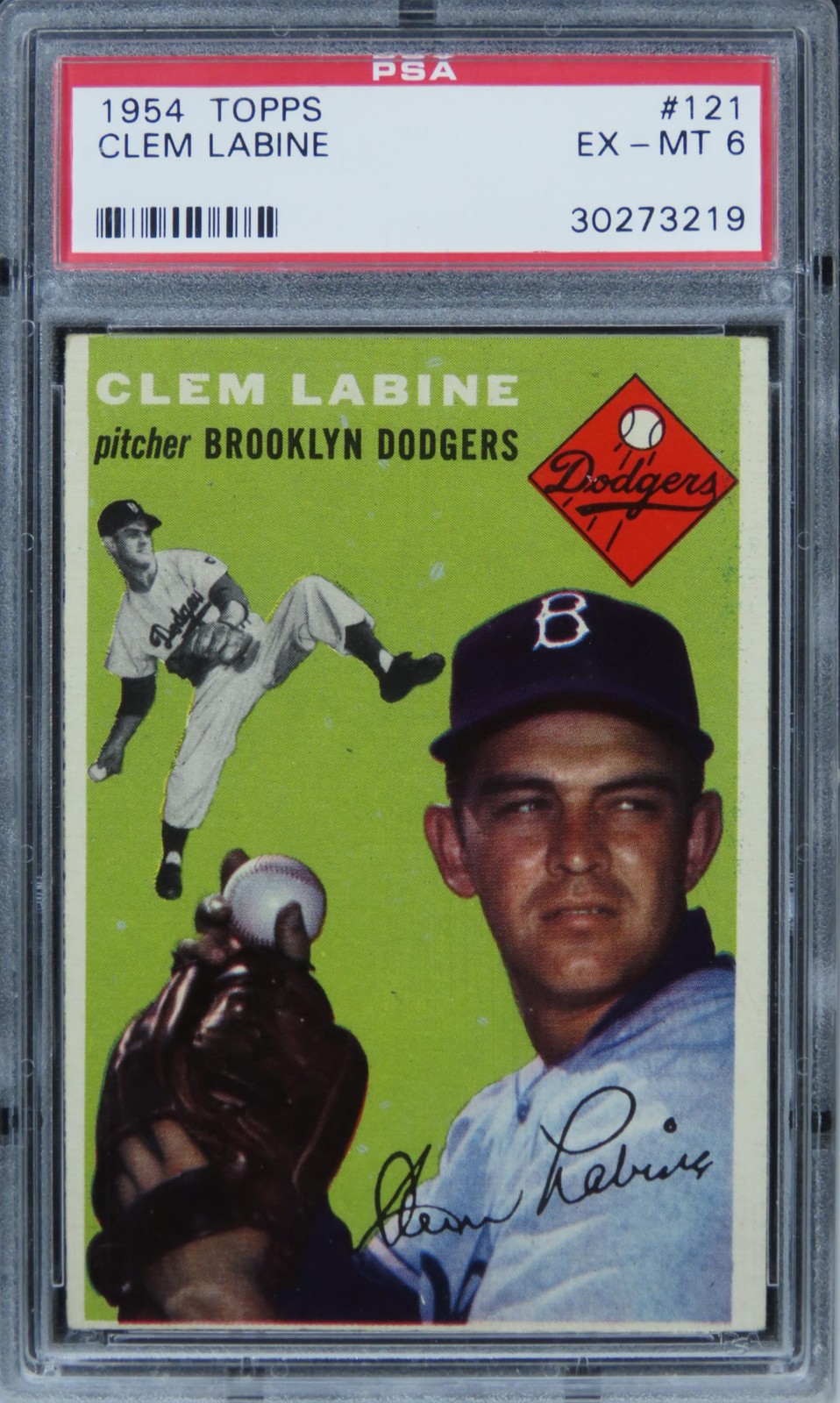 1954 Topps Clem Labine #121 PSA 6 EX-MT