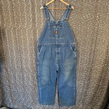 Vintage Big Ben Denim Bib Overalls Carpenter Farmer Men's 46x30