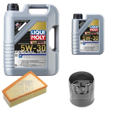 FEBI Inspektionspaket 6L LIQUI MOLY SPECIAL TEC F 5W-30 für Volvo V70 III BW
