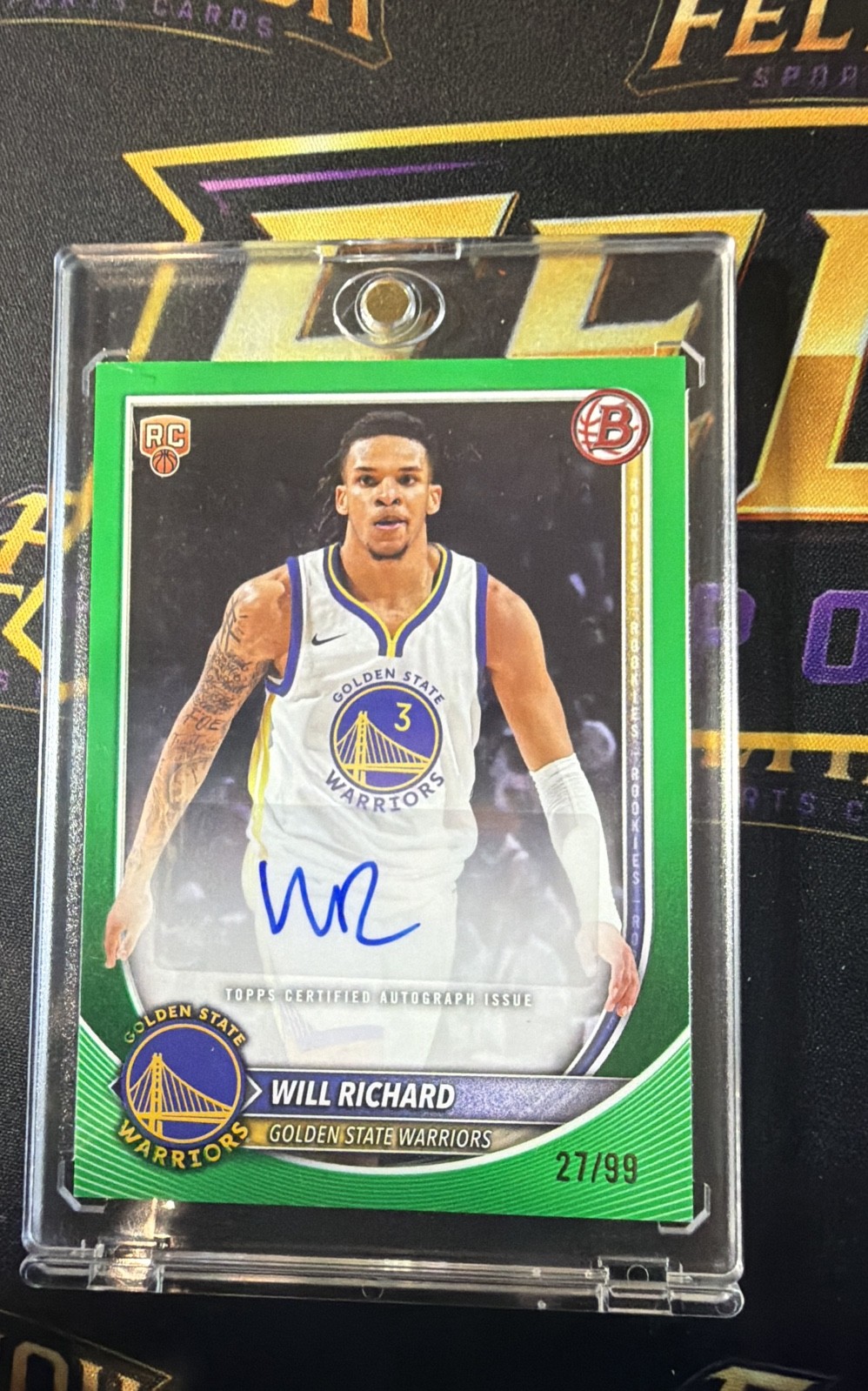 2025-26 Bowman - Chrome Autographs Will Richard #BCA-WI Green Refractor /99 