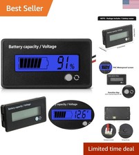 Dc 12v 24v 36v 48v 72v Battery Meter with Alarm Battery Capacity Indicator Mo...