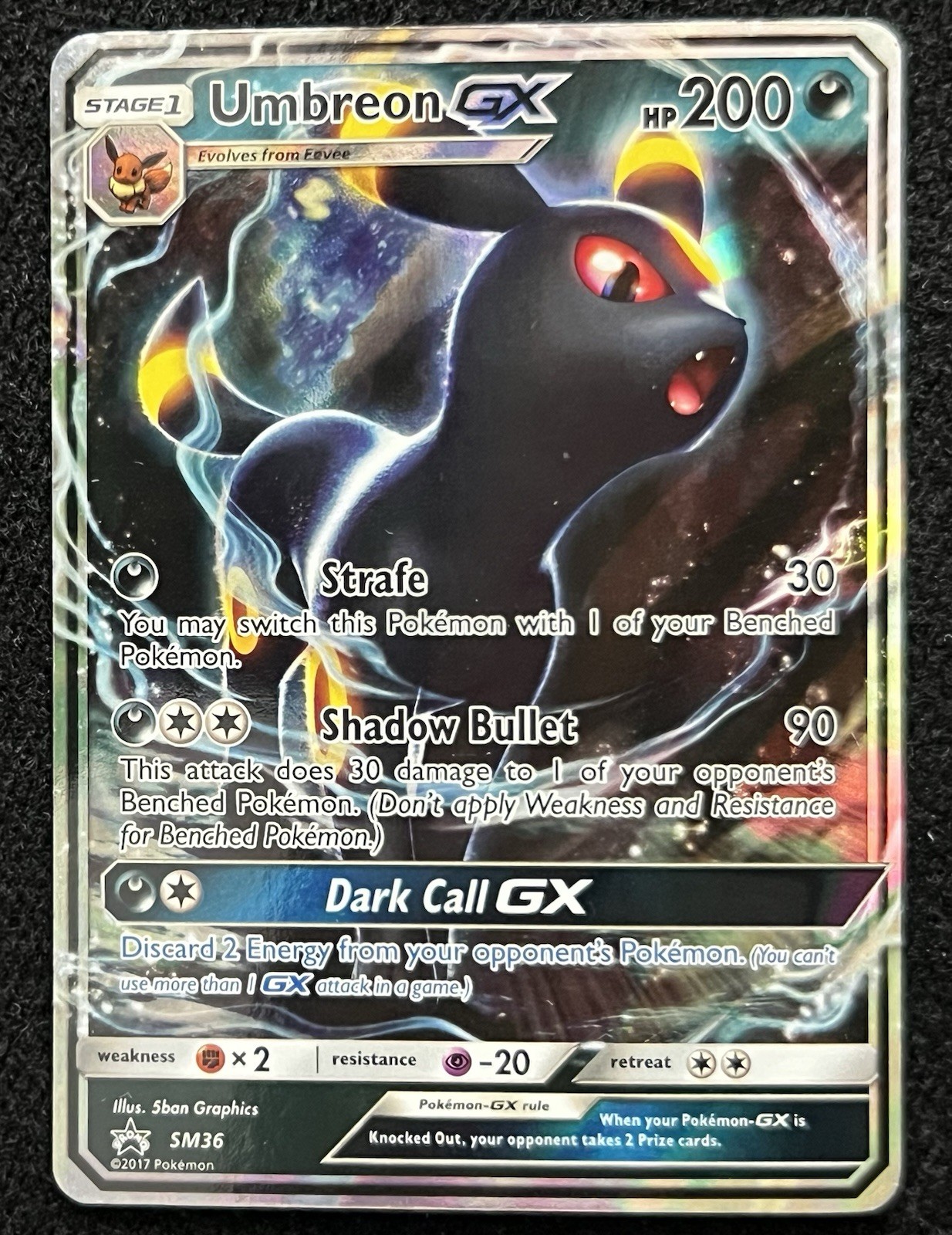 (NM) Umbreon GX SM36 - Pokemon SM Promo