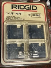 RIDGID 1-1/4 1-1/2 NPT 11.5 TPI RH Alloy Steel, Pipe Threader Die Set 37840 NIB