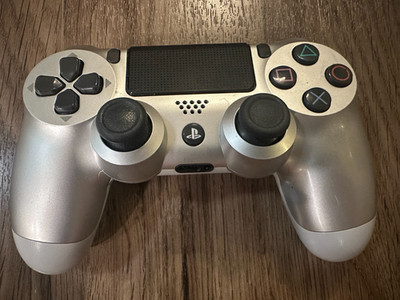 Sony PlayStation DualShock 4 Controller Silver & White - Tested