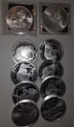 Various 1 oz Silver Round Lot of 10, .999 Fine, Bullion