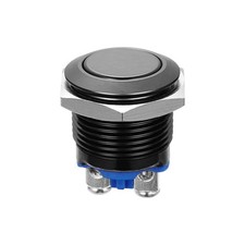 Black Durable Metal Shell 12V Push Button Switch Universal Car Control
