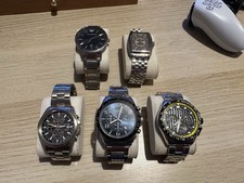 Job Lot of Five X5 Men’s Watches (Citizen Lotus Pulsar & Emporio Armani)