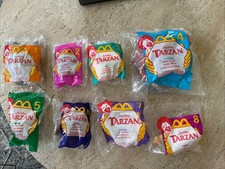 VTG MCDONALD'S TARZAN PLAYSET COMPLETE, SET OF 8 FROM 2000 NEW