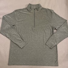 Straight Down 1/4 Zip Pullover Blue Camo Mens Medium Lightweight Gray Golf