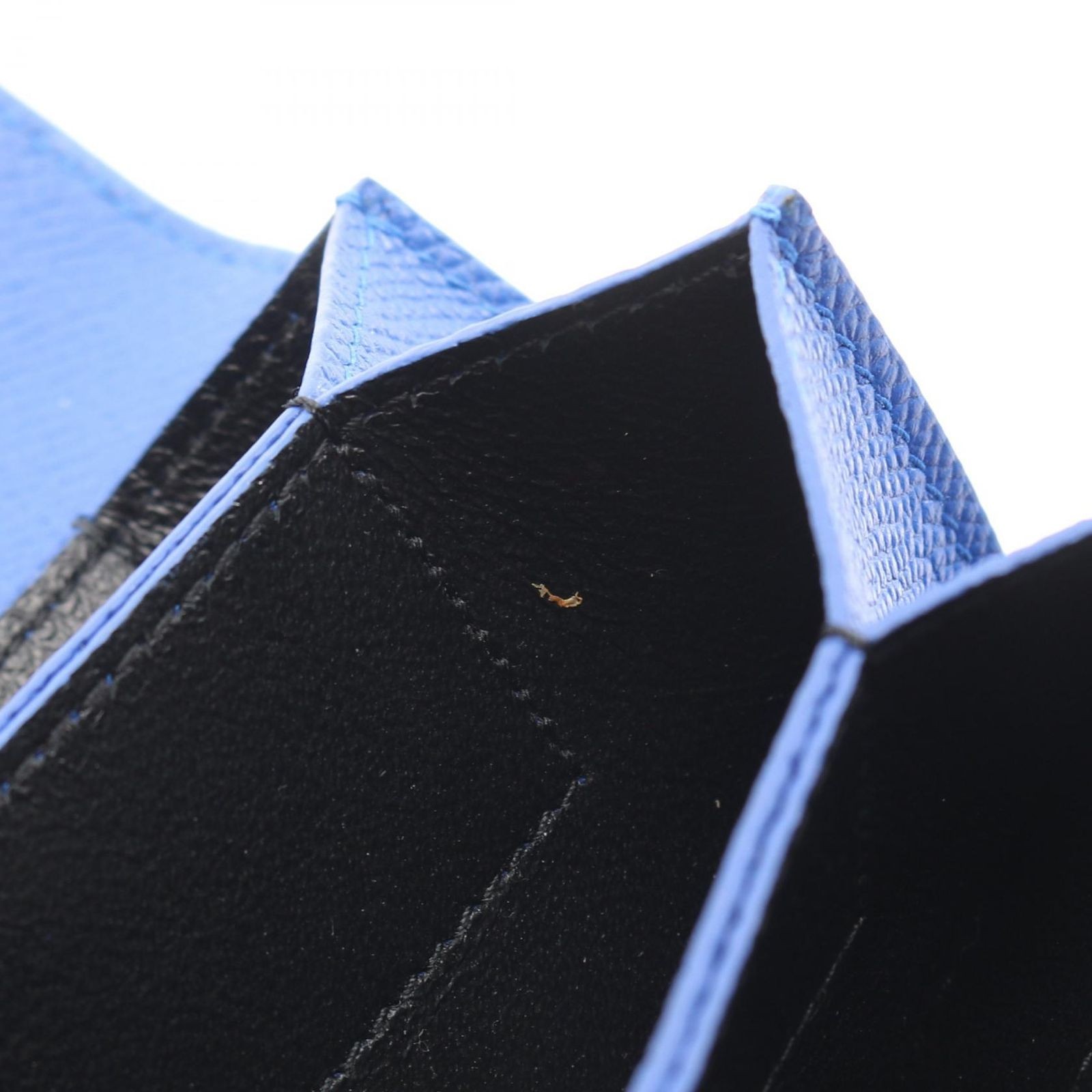 Balenciaga VILLE Accordion Card Holder Blue Leather Card Case thumbnail 5