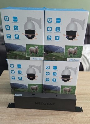 4 X JideTech Camera 20X Zoom Überwachungskamera 360° Kamera