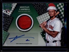 2025 Topps Holiday Autograph Relics Kristian Campbell RC Santa Hat Auto 4/10