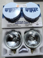CLASSIC MINI CHROME WIPAC 5 1/2" SPOT LIGHTS BOXED WITH COVERS 1 PAIR