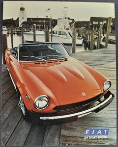 1977 Fiat 124 Sport Spider Roadster Brochure Sheet Excellent Original 77