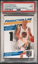 2010 STEPHEN CURRY 395/399 PSA 10 DONRUSS PRODUCTION LINE MATERIALS #79