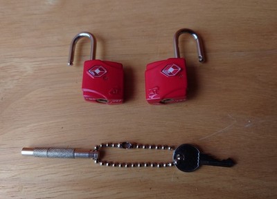 TSA Padlock 007 AT MPM Travel Luggage Lock with Key Repair Screwdriver