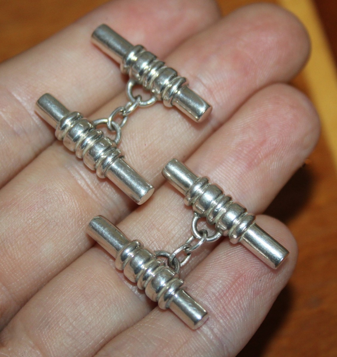 Quality Danish Silver Designs DSD Sterling Silver Cufflinks UK Hallmarks Solid View 2
