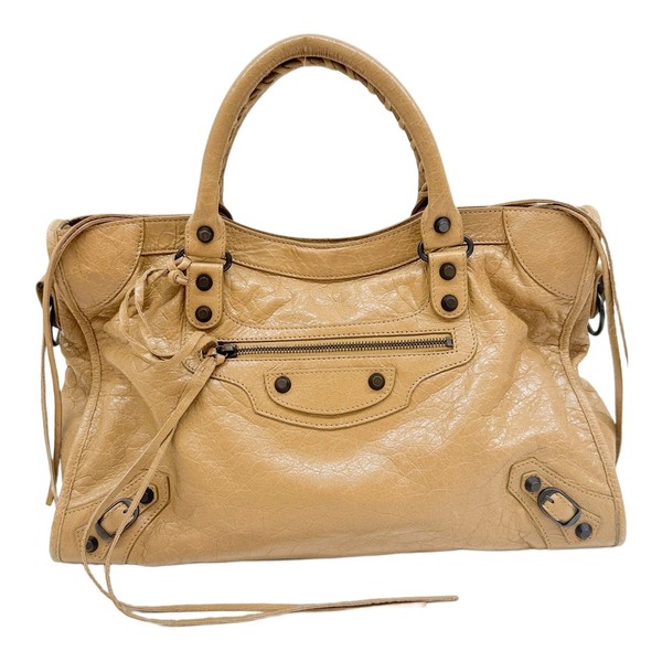 BALENCIAGA The City Sandy Brown Leather Two Way Bag