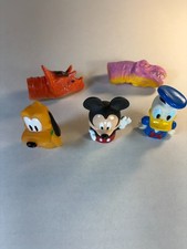 Lot of 5 Finger Puppets Mickey Donald Pluto Dinosaurs