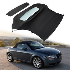For Audi Tt Convertible 2000 2001 2002-2006 Soft Top W Heated Glass Window Blk
