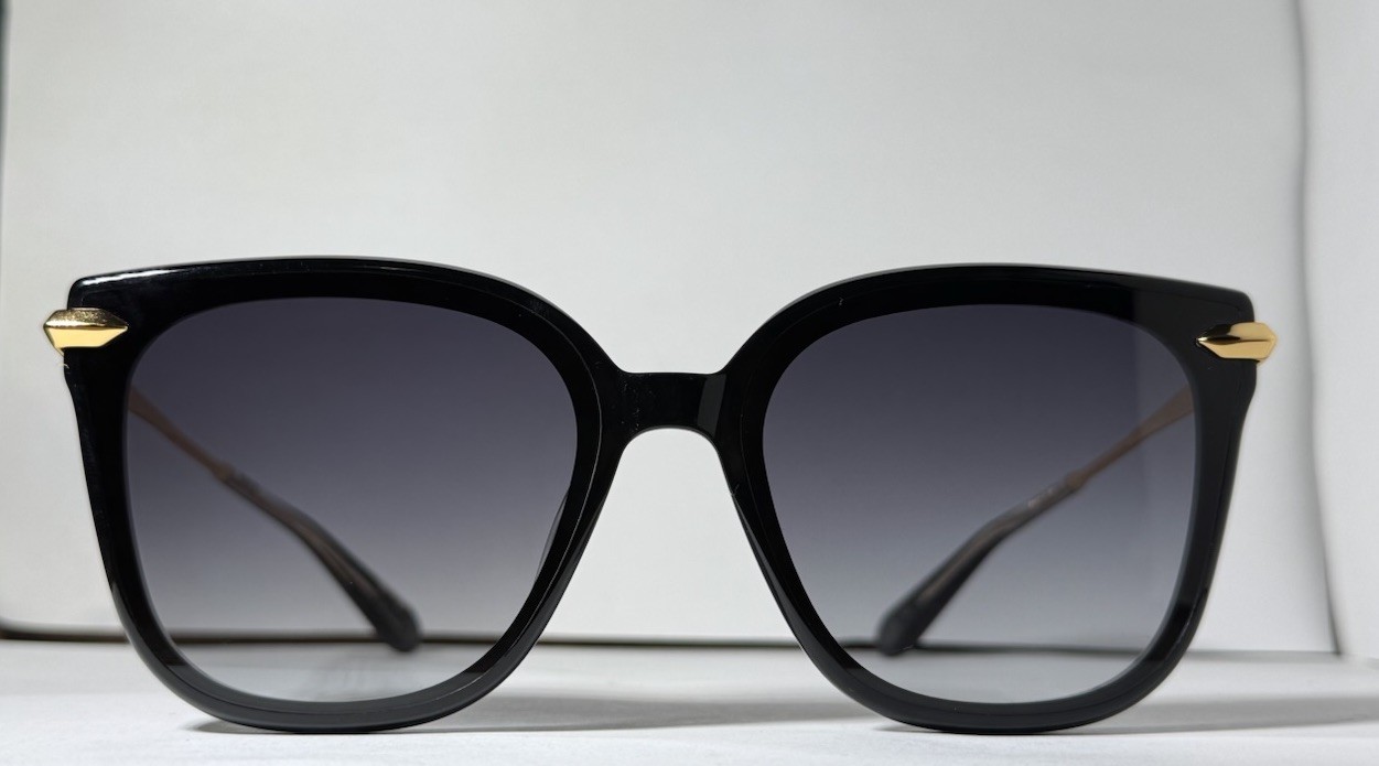 KREWE  DEDE NYLON Black + Black and Crystal 24K Sunglasses