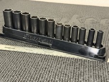 Snap-on 12pc 38 Drive 6pt Metric Deep Impact Socket Set 8-19mm Usa