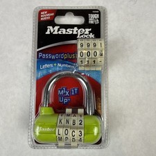 Master Lock Password Plus Letters And Numbers 1534D Green 2006 *Read