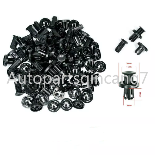 WerFamily Retainer Clips With Metal Insert For Acura - 20mm Head, 13mm Stem, Fits 10mm Hole (20 Pack)