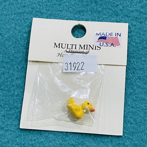 Dollhouse Miniature Bathtub Rubber Duck Duckie Mini