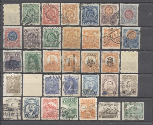 Mexico -1863-1940-Lot of stamps-with Colors Variety-MH-Used- 2 MNG A533 - Picture 7 of 7