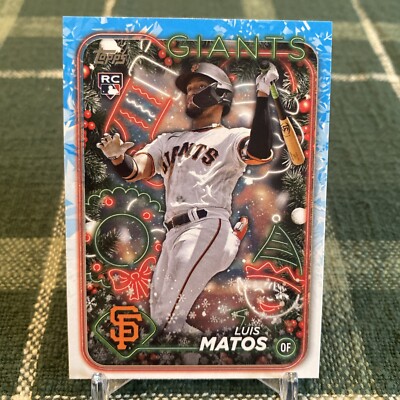 Luis Matos 2024 Topps Holiday #H70 RC San Francisco Giants Rookie Card