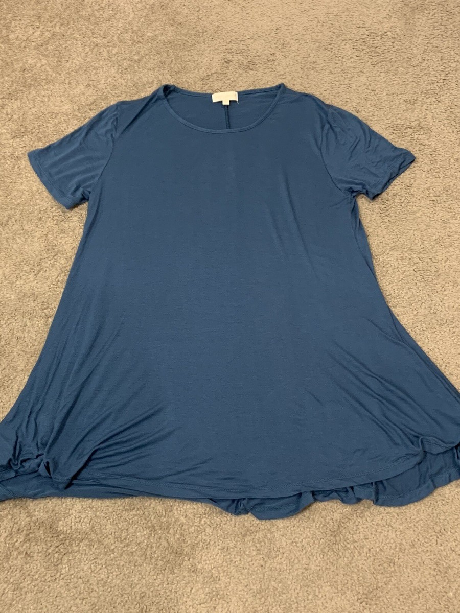Simply Southern Swing Dress Womens Small Teal Blue Jersey Knit Trapeze  A-Line | eBay