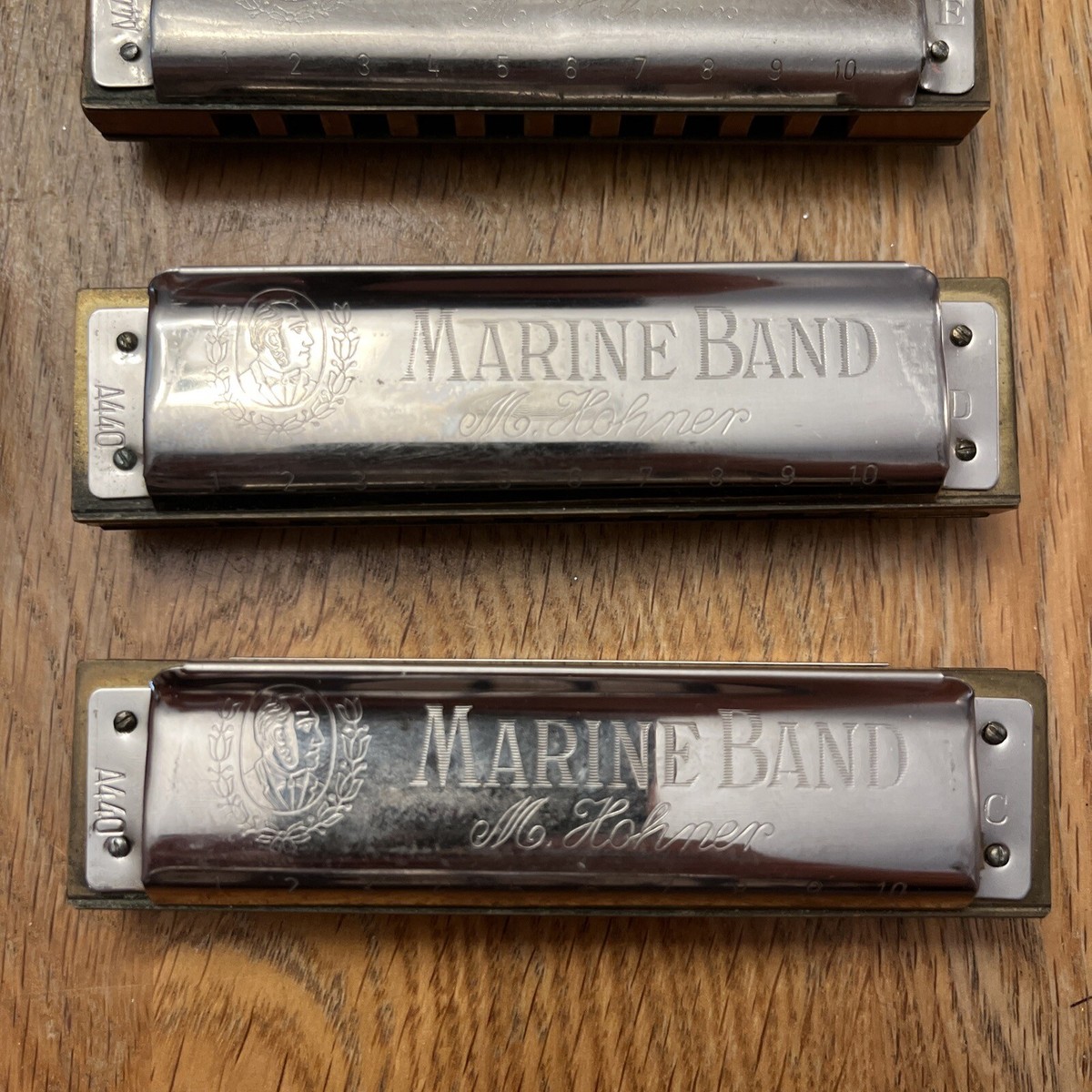 M. HOHNER Harmonica Germany Lot Of 5 Marine Band A B C D E