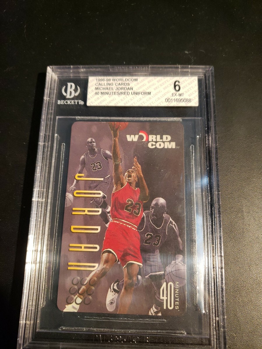 MICHAEL JORDAN 1996-98 WORLDCOM CALLING CARDS 40 MINUTES RED