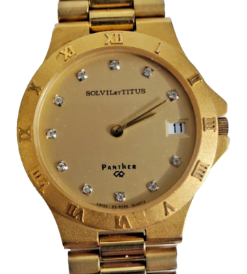 Solvil Et Titus Panther Watch Swiss 63-8086 -41 Quartz. Runs. | eBay