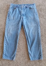 Levis 550 Jeans Mens 40x30 Measured 40x29 Blue Regular Fit Straight Leg Jeans